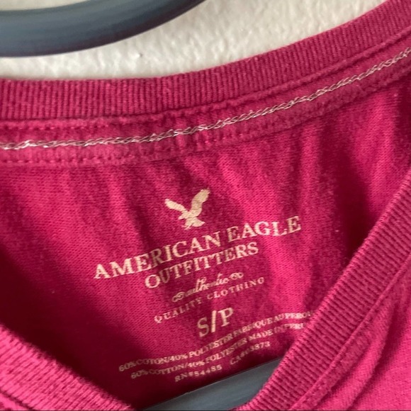 American Eagle Y2K LOVE Applique Fitted Tee - Picture 3 of 5